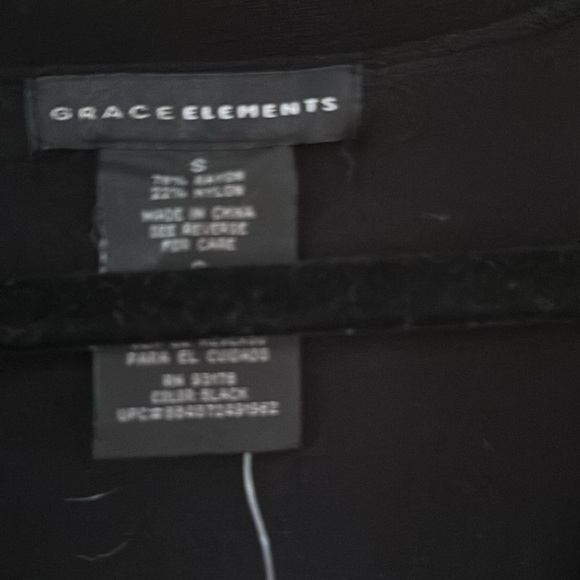 Grace Elements black tunic cardigan small NWT - Picture 4 of 4